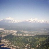 View of Petropavlovsk-Kamchatski city and Avachinsky Bay