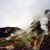 Lava flow near Gorely (Burnt-Down) Volcano